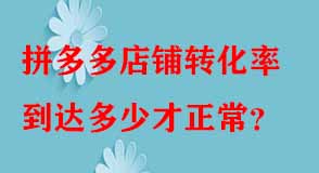 拼多多店鋪轉(zhuǎn)化率到達(dá)多少才正常